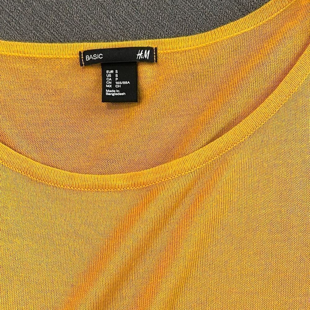 H&M Yellow Relaxed Tunic Size Small - Picture 2 of 6
